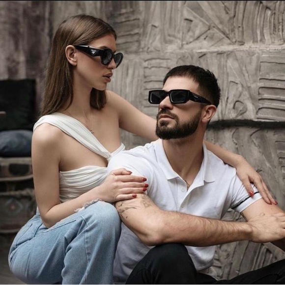 New - 💯Authentic - New - Prada Eyewear PR 06YS rectangle frame sunglasses - Picture 9 of 16